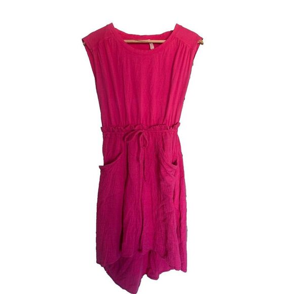 Daily Practice by Anthropologie Everyday Tee Dress XS Raspberry Rose/Hot Pink - Picture 2 of 11